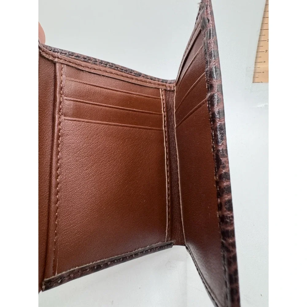 Ranger Belt Company Mens Brown Pebble Grain Leather‎ Trifold Wallet IWR-7T NEW